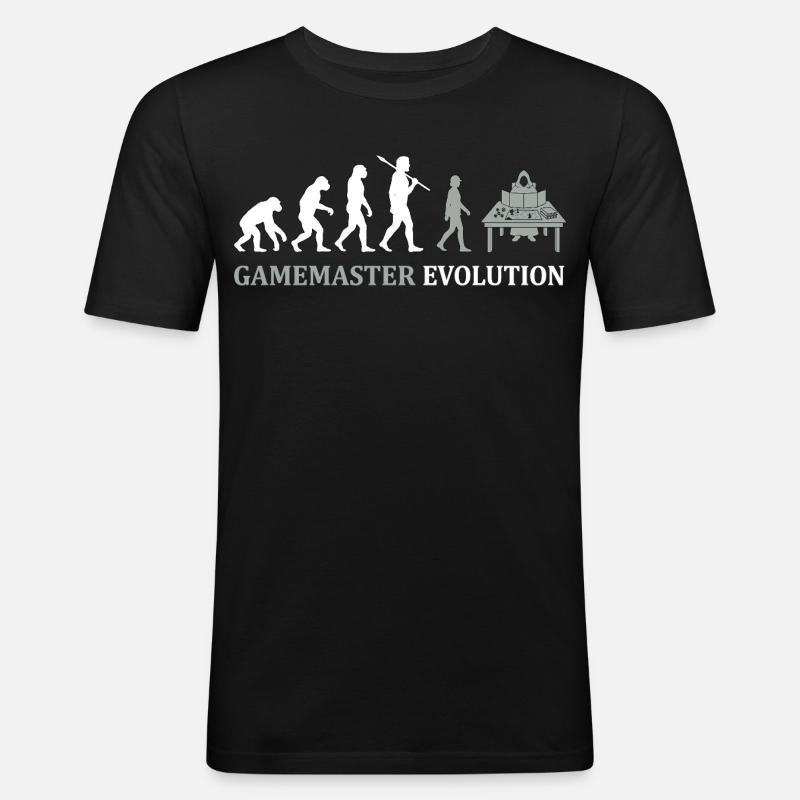 Gamemaster Evolution – Tabletop RPG Design - Männer Slim Fit T-Shirt - Schwarz