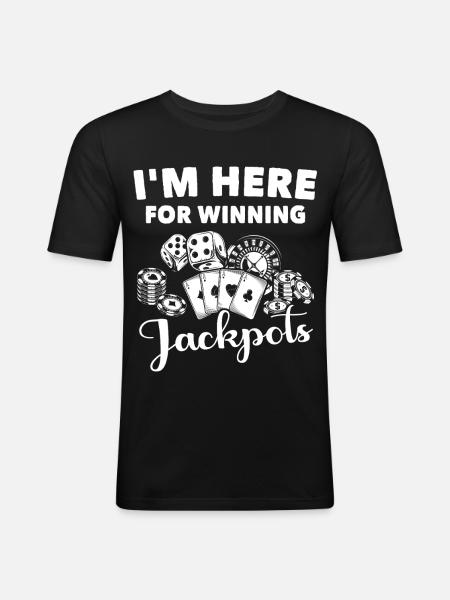 Jeu de casino - T-shirt près du corps Homme - noir