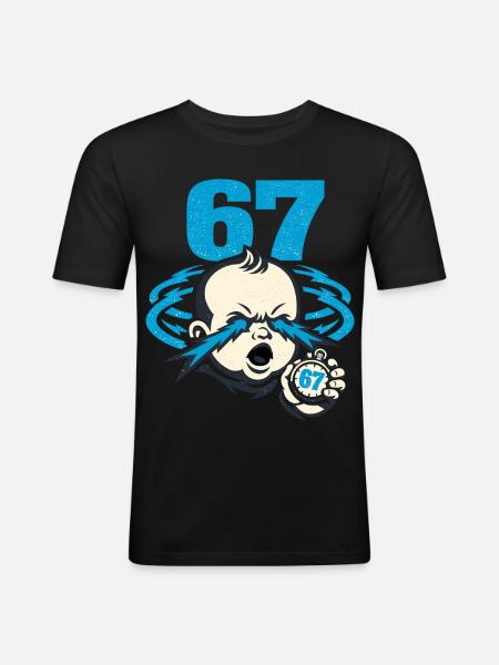 67 Six Seven - Gen Z - Men's Slim Fit T-Shirt - black