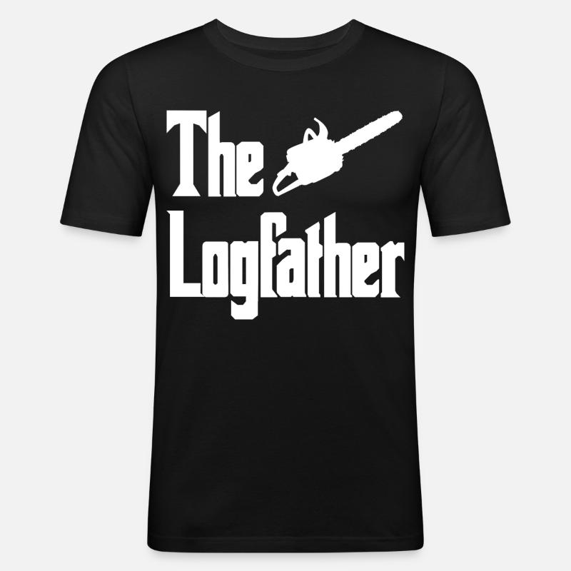 Lumberjack Icon Parody - Männer Slim Fit T-Shirt - Schwarz