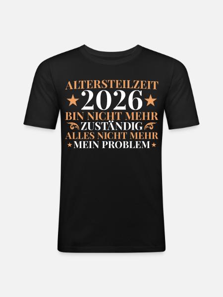 Retraite partielle 2026 Plus responsable - T-shirt près du corps Homme - noir