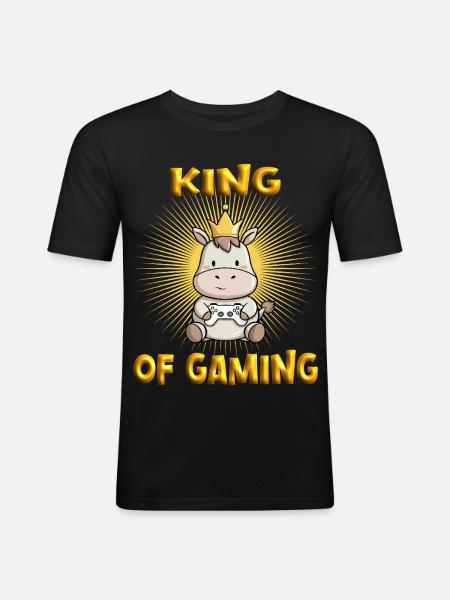 Game Junkie Gaming - Men's Slim Fit T-Shirt - black