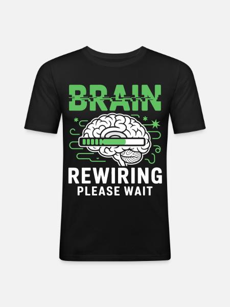 Brain Restart Please Wait - Men's Slim Fit T-Shirt - black