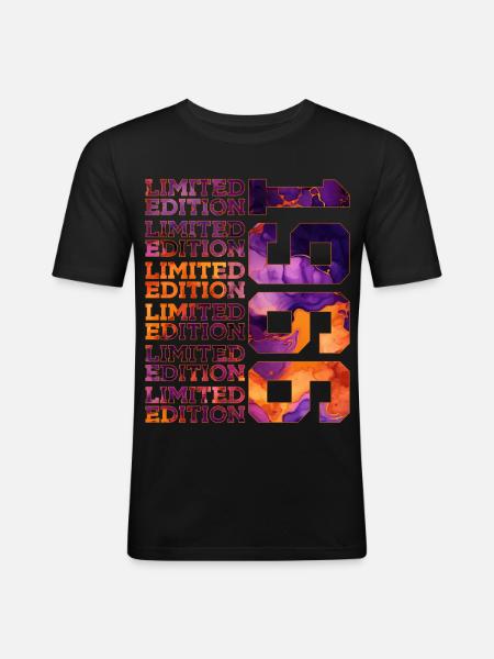 60E ANNIVERSAIRE ÉDITION LIMITÉE 1966 - T-shirt près du corps Homme - noir