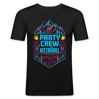 Kitzbühel Apres Ski Party - Männer Slim Fit T-Shirt - Schwarz - Vorne - Nik (191cm)