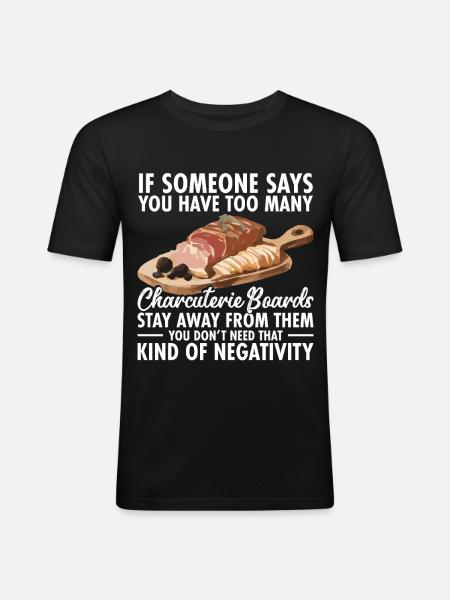  Charcuterie Lover Board Making Cheese Board - Men's Slim Fit T-Shirt - black