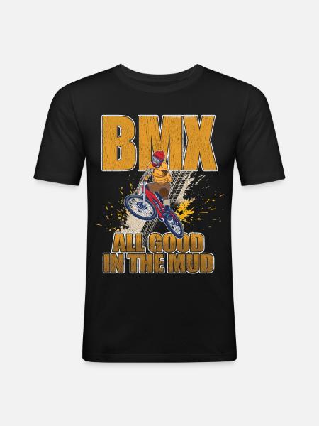 BMX All Good In The Mud - Men's Slim Fit T-Shirt - black