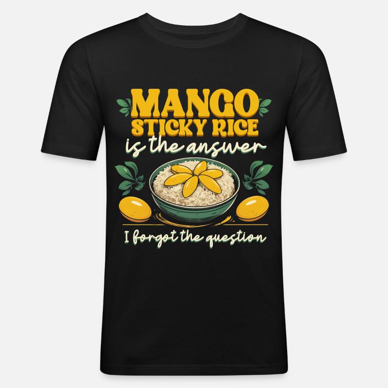 Mango Sticky Rice Is The Answer - Men's Slim Fit T-Shirt - black