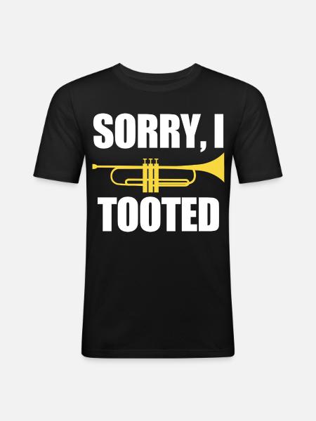 Trompette Désolé d’avoir sonné - T-shirt près du corps Homme - noir