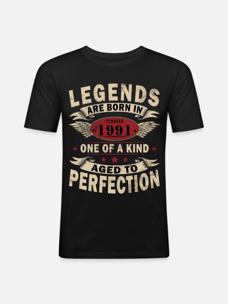 Février 1991| Février 1991 Jubilé 1991 - T-shirt près du corps Homme - noir