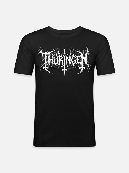 Thuringia Black Metal – Extreme Logo Motif - Men's Slim Fit T-Shirt - black