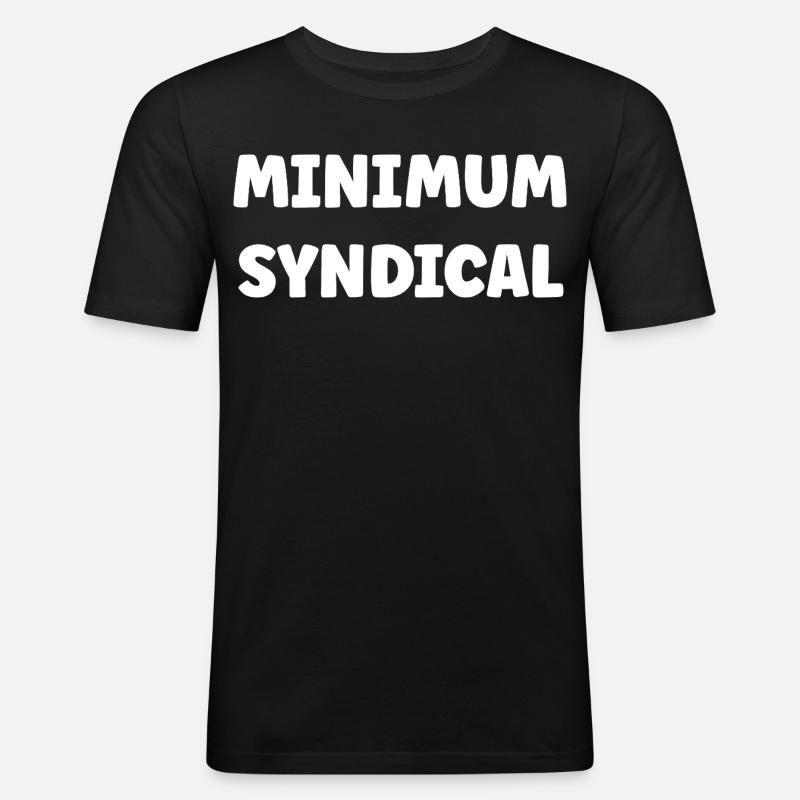 Gewerkschaftsminimum - Männer Slim Fit T-Shirt - Schwarz