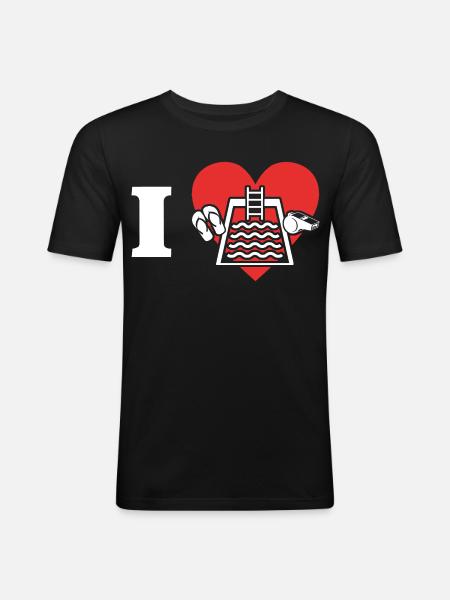 Lifeguards Love Lifeguard Swimmers - Men's Slim Fit T-Shirt - black