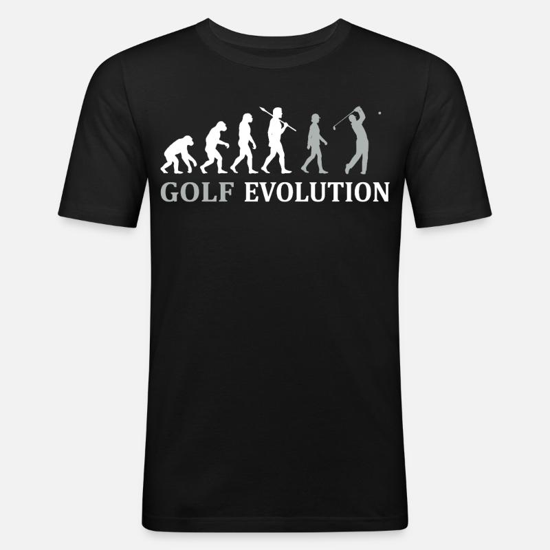 Golf Evolution – The Perfect Golfer's Gift - Men's Slim Fit T-Shirt - black