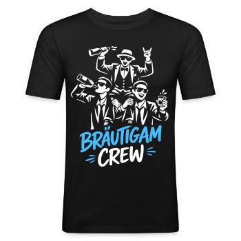 JGA T-Shirt Männer Junggesellenabschied Poltern - Männer Slim Fit T-Shirt - Schwarz - Vorne - Nik (191cm)