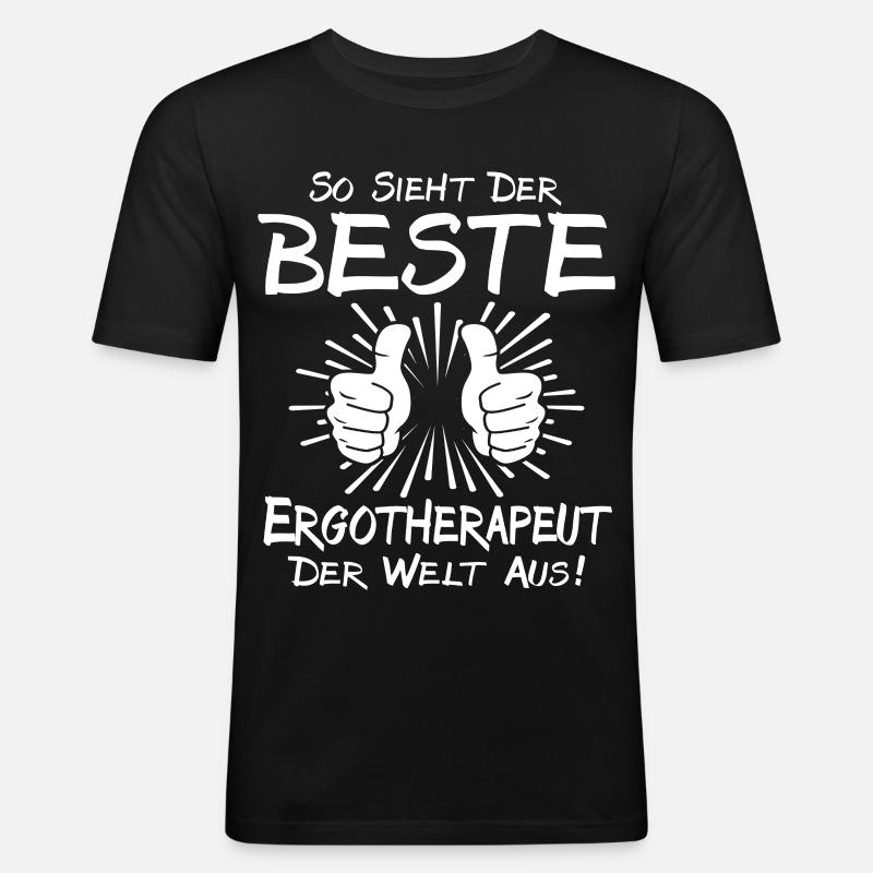 Bester Ergotherapeut - Männer Slim Fit T-Shirt - Schwarz