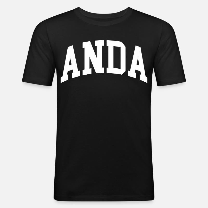 Anda - T-shirt près du corps Homme - noir