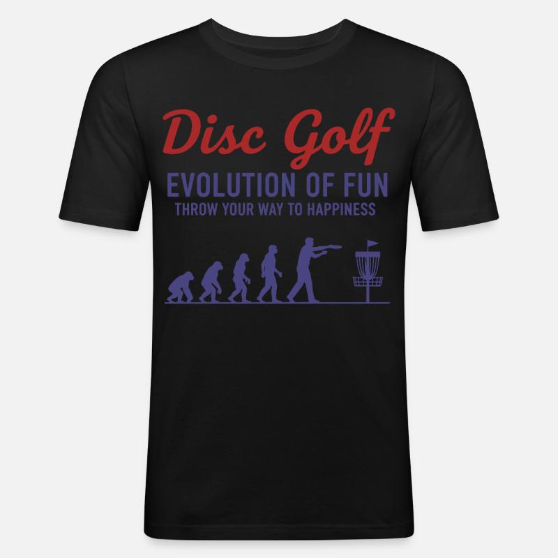 Disc Golf : Évolution du plaisir : lancez-vous - T-shirt près du corps Homme - noir