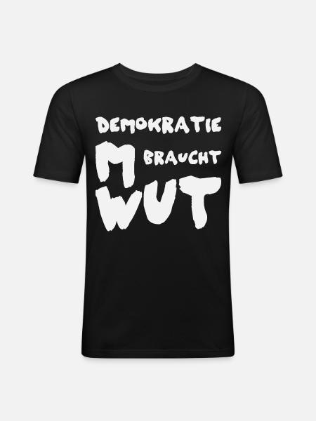 Democratic Rage Shirt - Men's Slim Fit T-Shirt - black