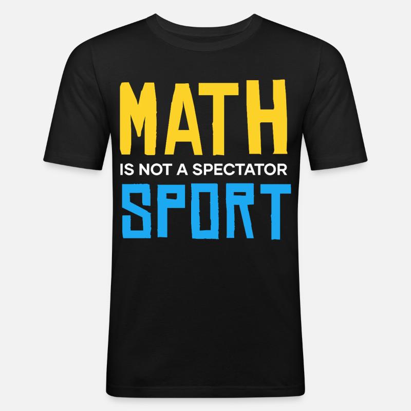 La matematica non è uno sport da guardare - Maglietta aderente da uomo - nero