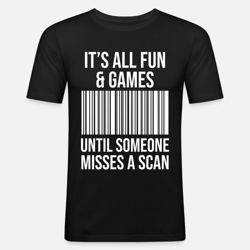 Barcodewitz: Spaß beim Scannen - Männer Slim Fit T-Shirt - Schwarz