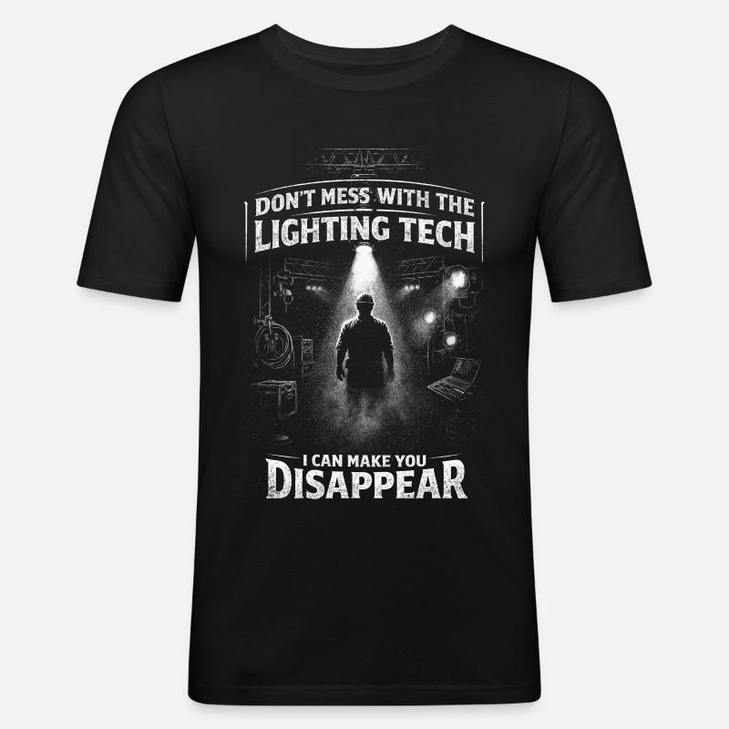 Technicien en éclairage Technicien en éclairage - T-shirt près du corps Homme - noir