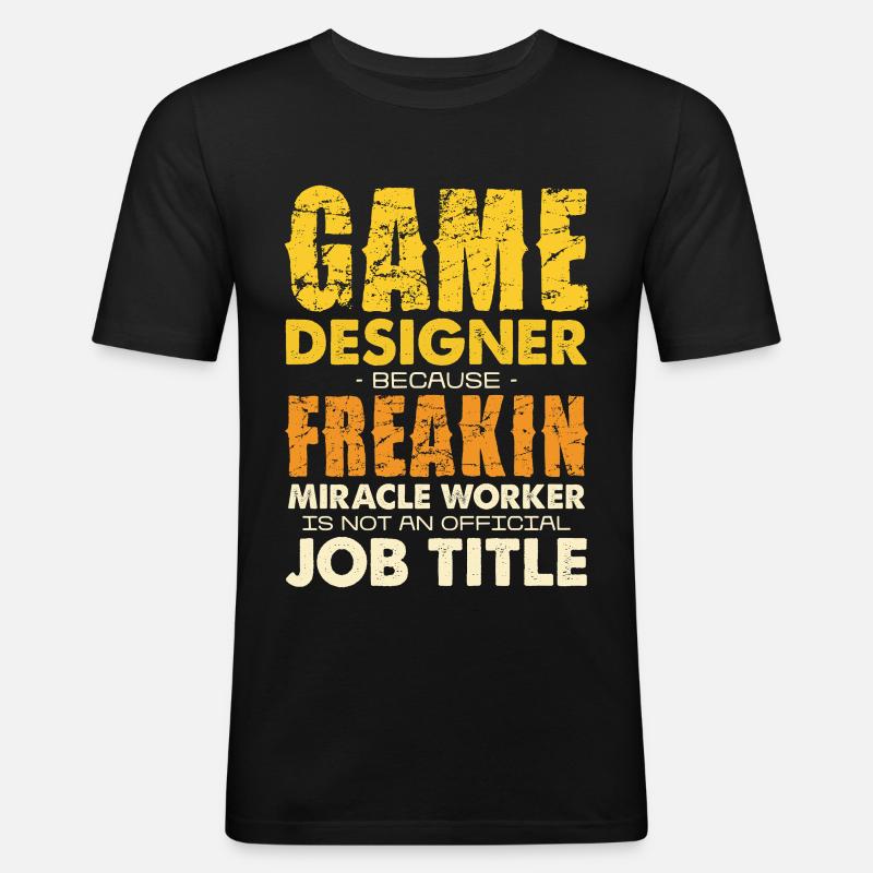 Game Designer Wunderwerker - Maglietta aderente da uomo - nero