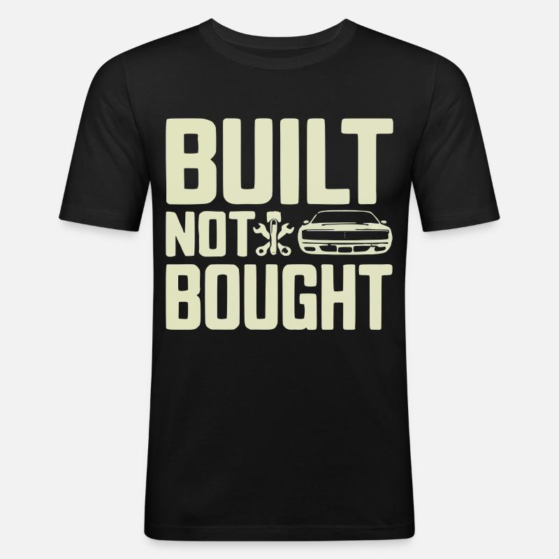 Built Not Bought Screwdriver Statement - Men's Slim Fit T-Shirt - black