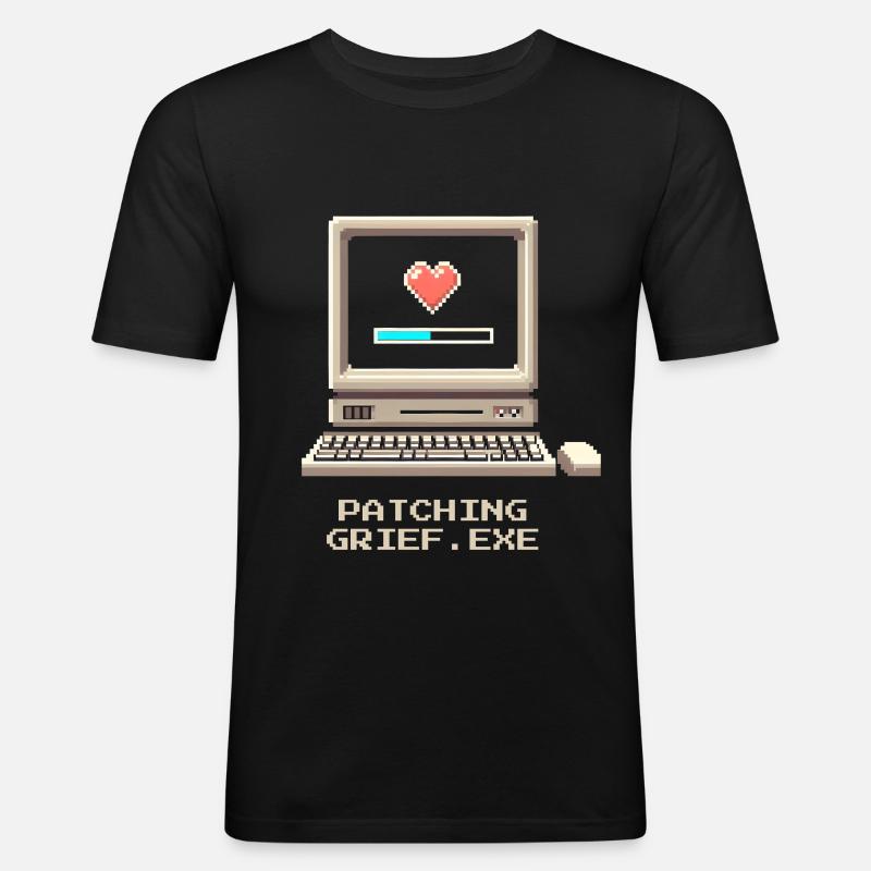 Patch Grief | Undertaker Irony - Men's Slim Fit T-Shirt - black