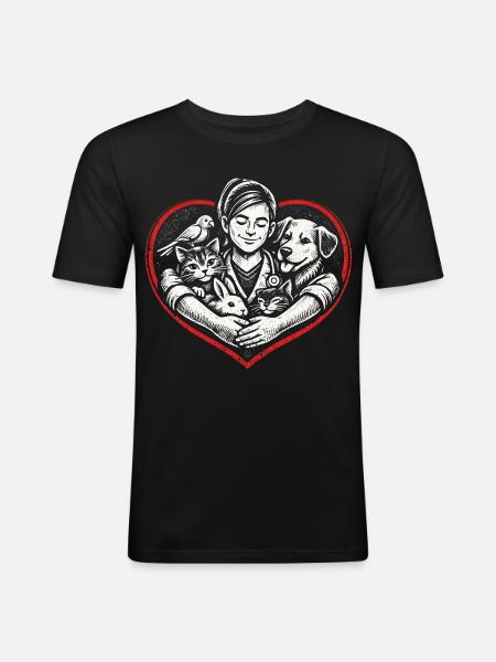 Veterinarian Veterinarian - Men's Slim Fit T-Shirt - black