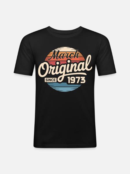 Legendary since march 1953 - Men's Slim Fit T-Shirt - black