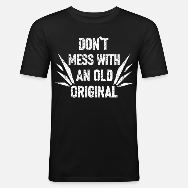 Cooler Spruch Rocker - Männer Slim Fit T-Shirt - Schwarz