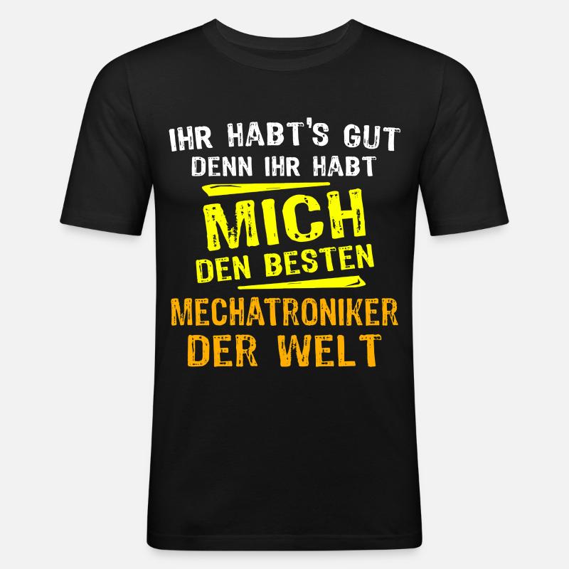 Mechatronics Technician Gift - Men's Slim Fit T-Shirt - black