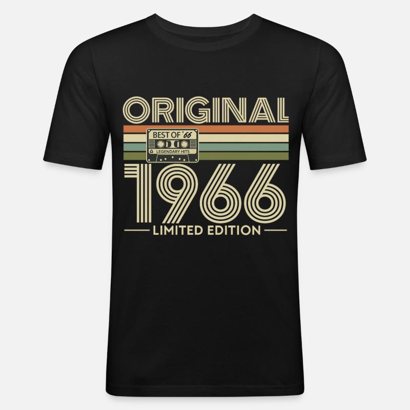 Originale limitierte Edition von 1966 - Männer Slim Fit T-Shirt - Schwarz