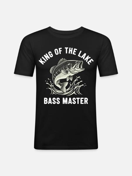Angeln Bar Master River See - Männer Slim Fit T-Shirt - Schwarz