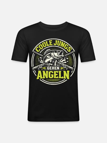 Fishing Funny Saying Gift Men - Men's Slim Fit T-Shirt - black