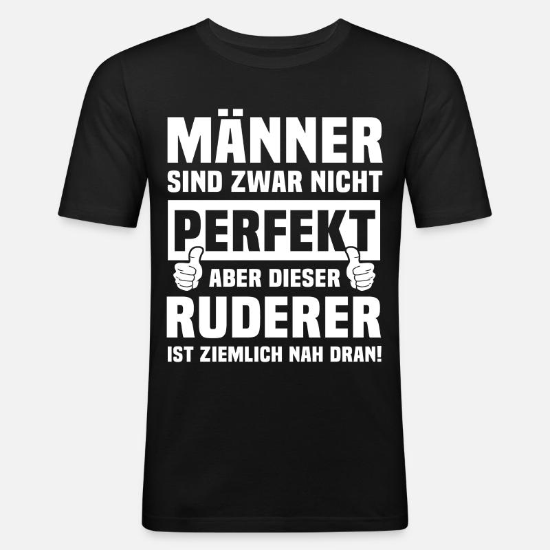 Ruderer - Männer Slim Fit T-Shirt - Schwarz