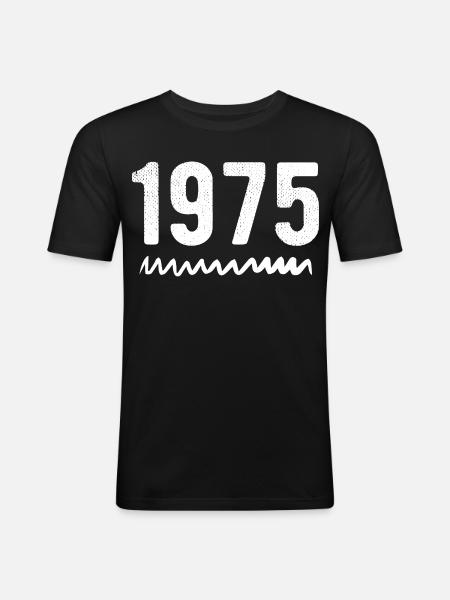 1975 Anniversary 1975 Retro 1975 - Men's Slim Fit T-Shirt - black