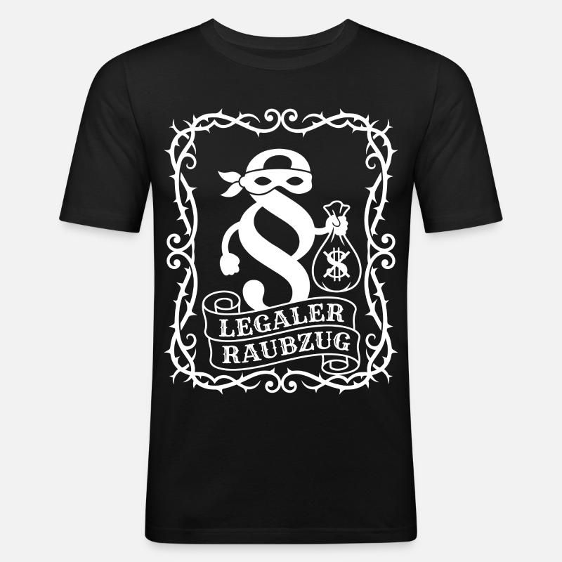 Lovlig Raid Paragraph Bandit - Herre Slim Fit T-Shirt - sort