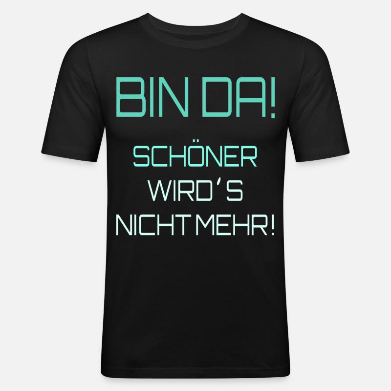 Ironie de la perception de soi - T-shirt près du corps Homme - noir