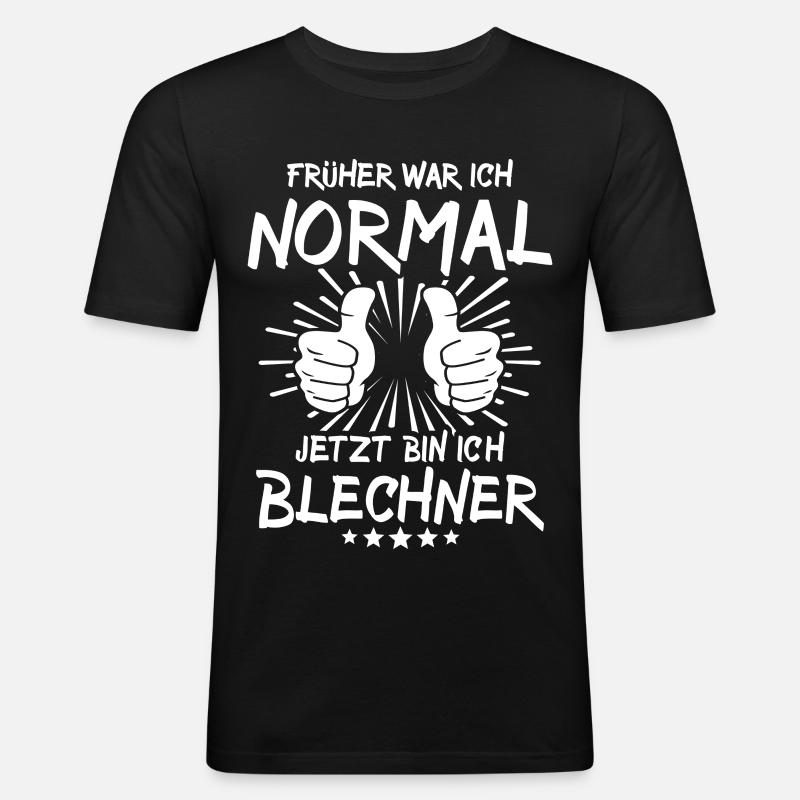 Blechner - Männer Slim Fit T-Shirt - Schwarz
