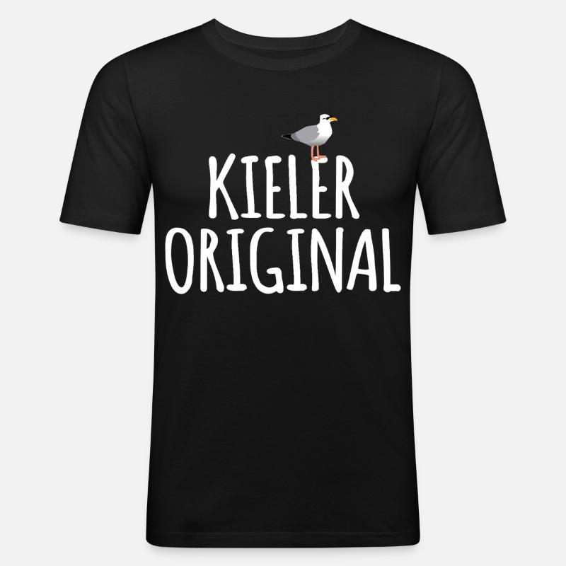 Kieler Original - Männer Slim Fit T-Shirt - Schwarz