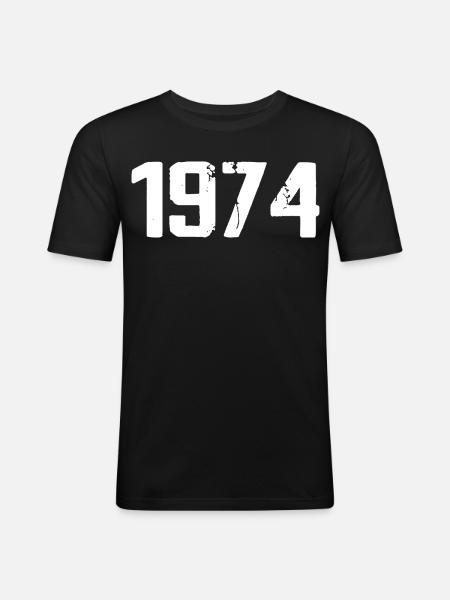 1974 - Awesome since 1974 - Men's Slim Fit T-Shirt - black