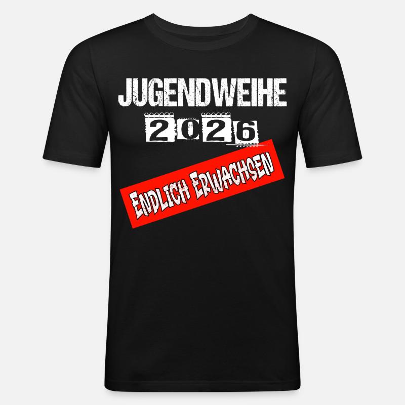Jugendweihe - Jugendweihe 2026 - Männer Slim Fit T-Shirt - Schwarz