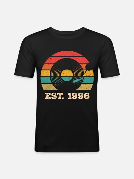 Millésime 1996 - T-shirt près du corps Homme - noir