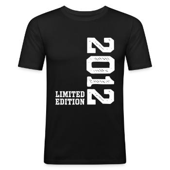14. Geburtstag 2012 Limited Edition Junge Mädchen - Männer Slim Fit T-Shirt - Schwarz - Vorne - Nik (191cm)