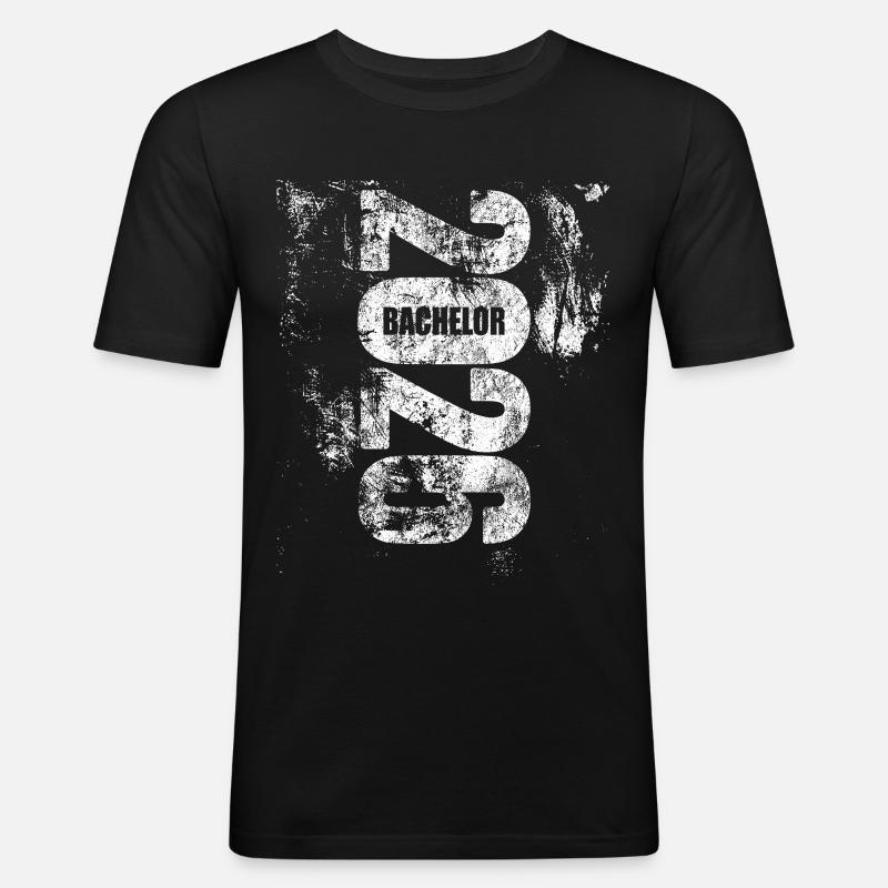Bachelor 2026 | endlich geschafft - Männer Slim Fit T-Shirt - Schwarz