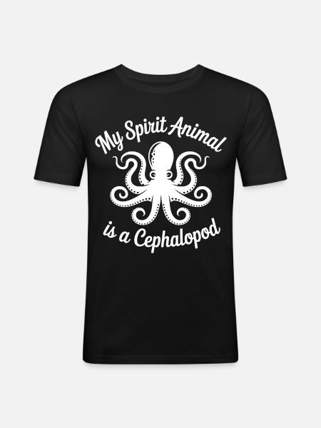 Spirit Animal Octopus - Men's Slim Fit T-Shirt - black