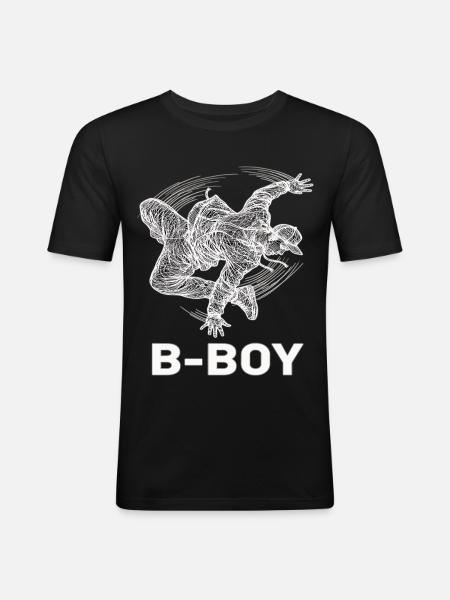 Breakdance B-Boy Street Dance Hip Hop - Men's Slim Fit T-Shirt - black