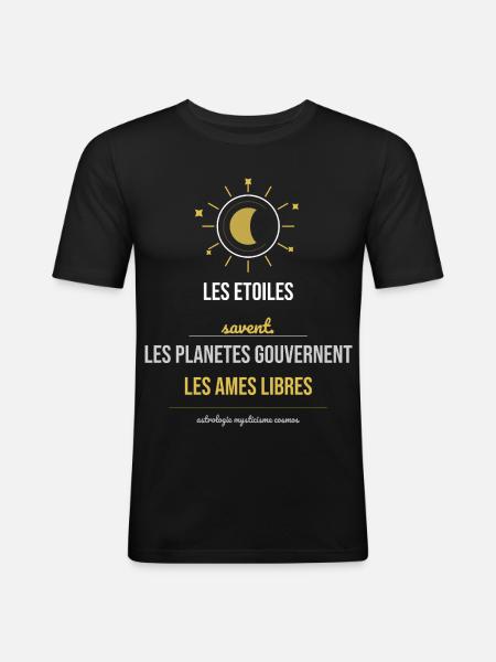 les ames libres - T-shirt près du corps Homme - noir